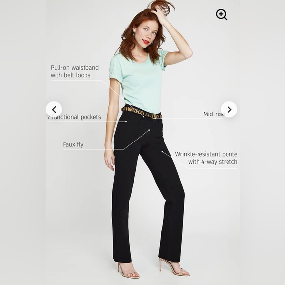 Betabrand Dark Charcoal Gray 7-Pocket Dress Pant Yoga Pant - Straight NWOT - Picture 4 of 10